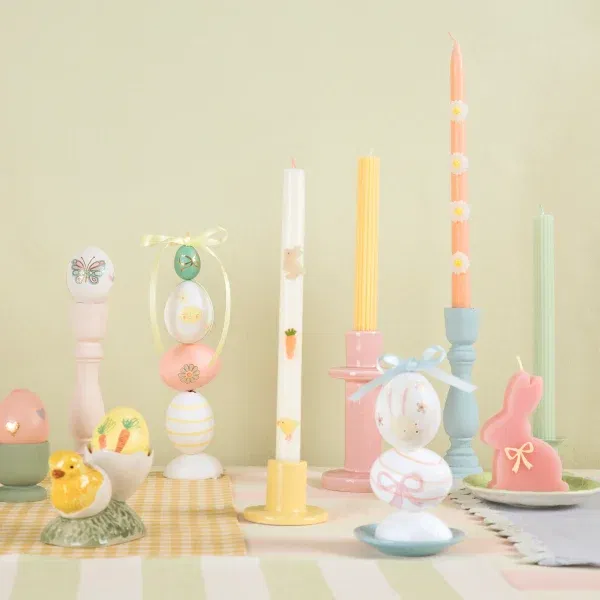 Set 2 candele da tavolo Pasqua MeriMeri