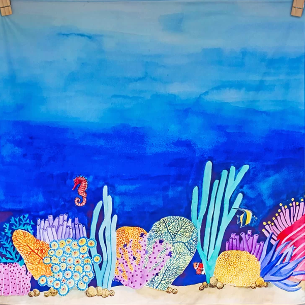 Telo gioco CORAL REEF 100x100 cm Wonderie
