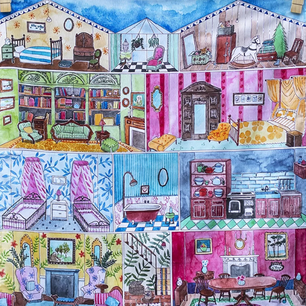 Telo gioco DOLL HOUSE 100x100 cm Wonderie