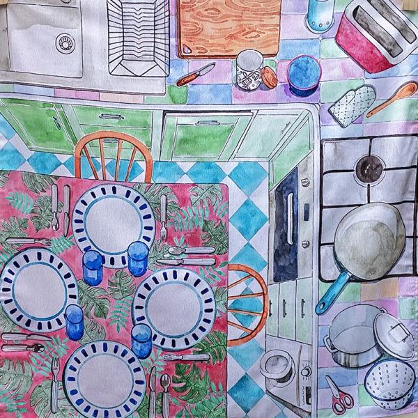 Telo gioco IN THE KITCHEN 100x100 cm Wonderie