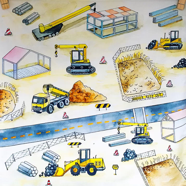 Telo gioco WORK STATION 100x100 cm Wonderie