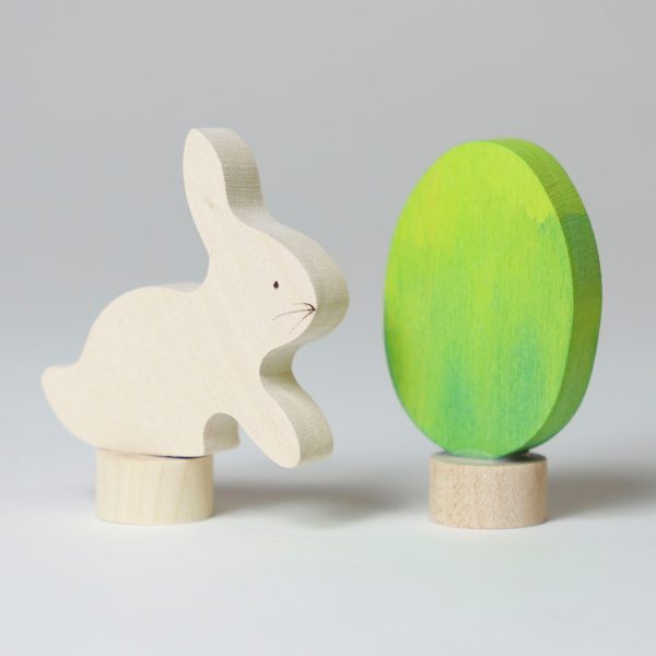 2 Figure decorative Easterset BATIK green Grimm's