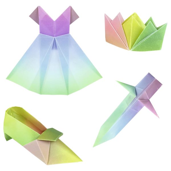 Carta trasparente origami pastello 50 fogli 15×15 cm