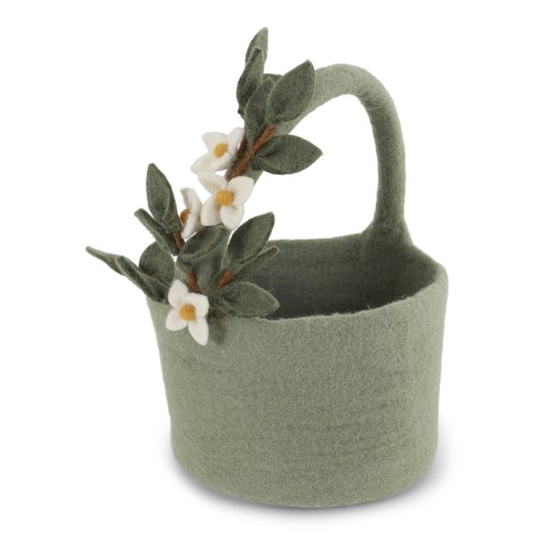 Cestino in feltro Ghirlanda di fiori GRY & SIF