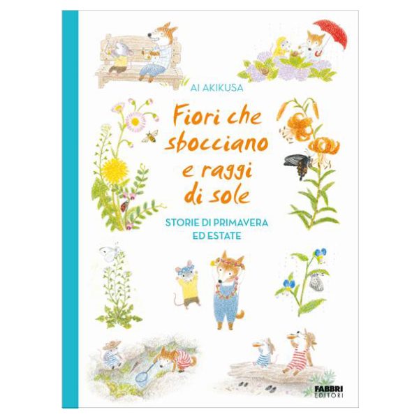 Fiori che sbocciano e raggi di sole