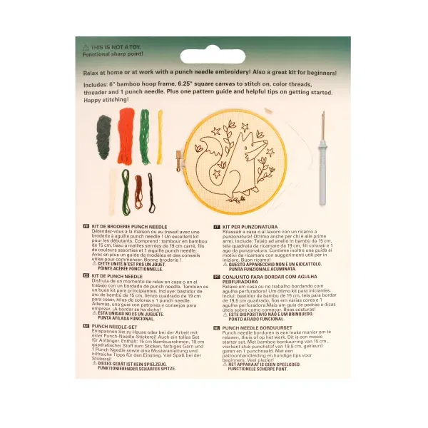 Kikkerland Set ricamo punch needle Fox