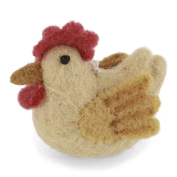 Pendente in feltro gallina ocra GRY & SIF