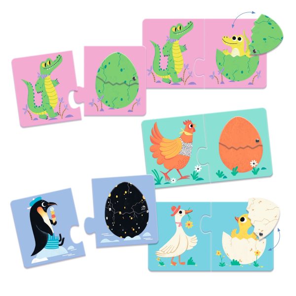 Puzzle Funny eggs duo Djeco