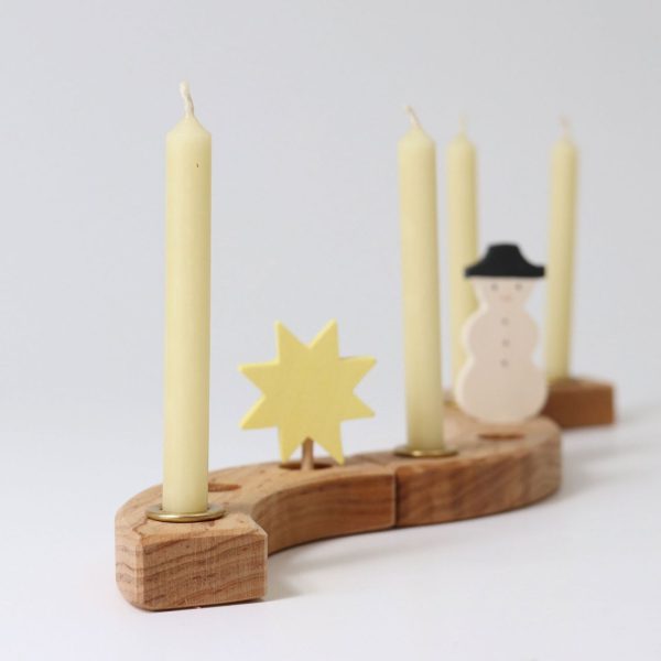 Set 12 candele crema 10% cera d'api Grimm's