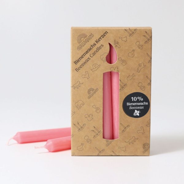 Set 12 candele old rose 10% cera d'api Grimm's