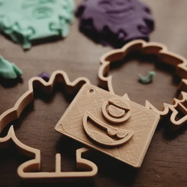 Set 3 formine e timbri Monster eco cutter Kinfolk & Co