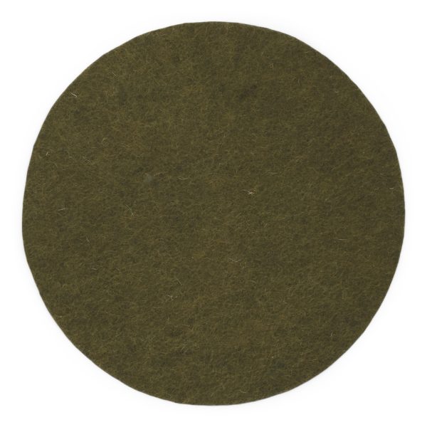 Tappetino tondo in feltro verde pino 37 cm GRY & SIF
