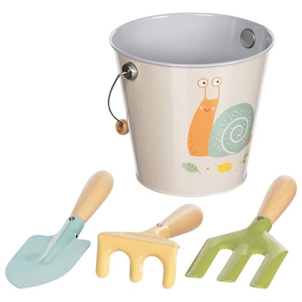 Secchio + utensili da giardino Goki