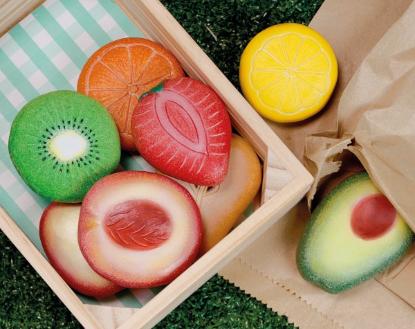 Set 8 pezzi pietre sensoriali frutta Yellow Door