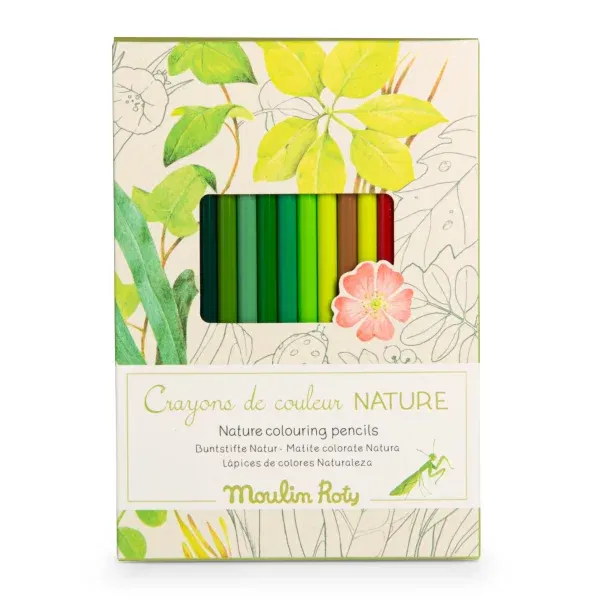 12 matite colori botanista + carte Moulin Roty