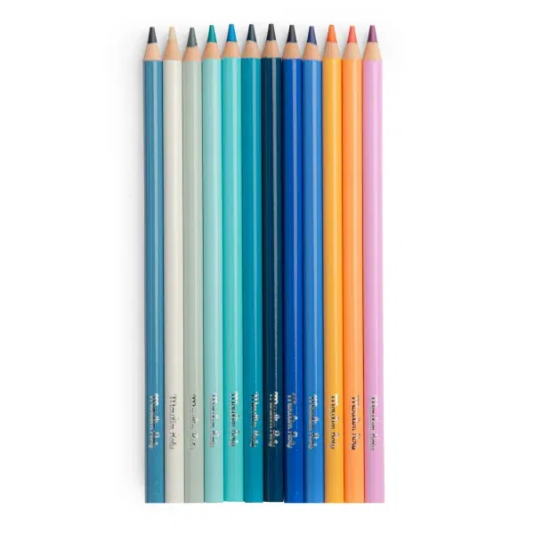 12 matite colori cielo + carte Moulin Roty