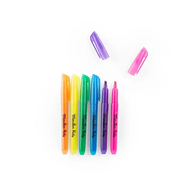 6 Pennarelli fluorescenti Les Loufoques Moulin Roty
