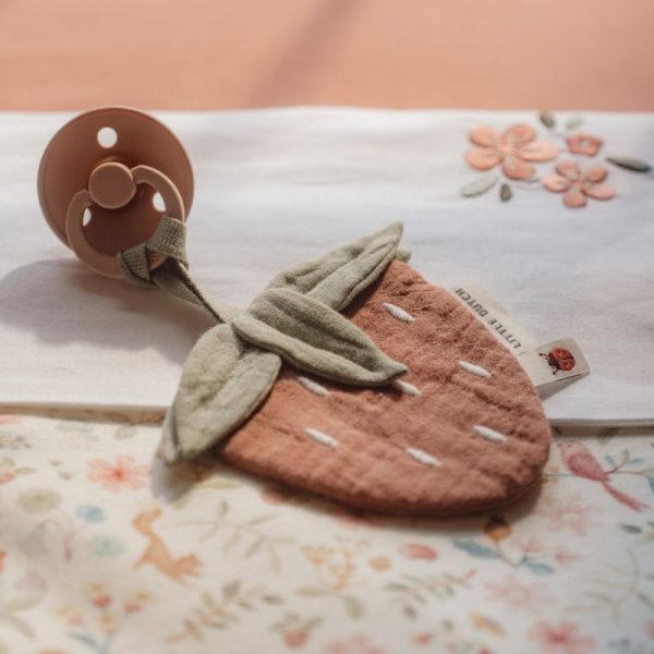 Doudou cencino garza di cotone Fragola Little Dutch