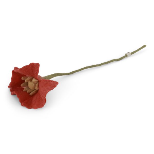Fiore in feltro papavero rosso grande GRY & SIF