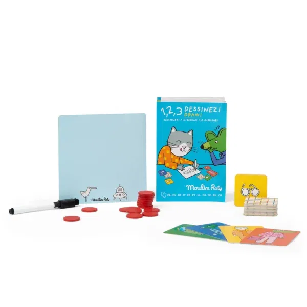 Gioco 1,2,3 disegna Les Loufoques Moulin Roty