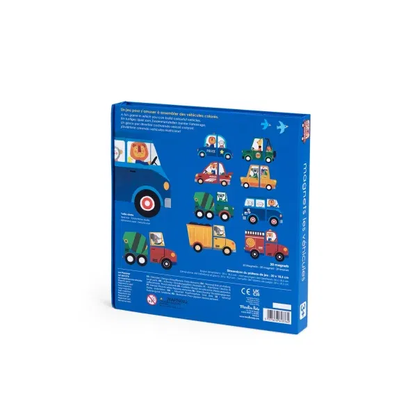 Gioco educativo magnetico I veicoli Popipop Moulin Roty