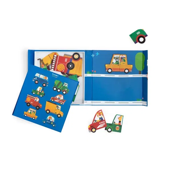 Gioco educativo magnetico I veicoli Popipop Moulin Roty