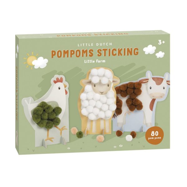 Gioco pompoms collage Little farm Little Dutch