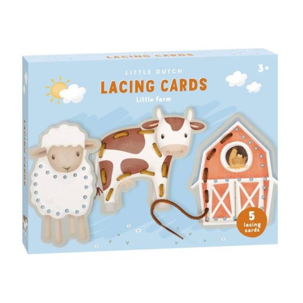Gioco sagome e lacci da infilare Farm Little Dutch