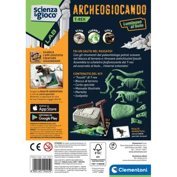 Kit scavo Archeogiocando T-rex Clementoni