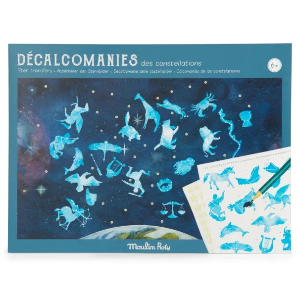 Mappa cielo decalcomanie Costellazioni Moulin Roty