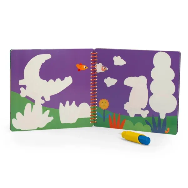 Quaderno con pennello magico Les Toupitis Moulin Roty