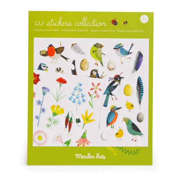 Set 100 adesivi Botanista Le Jardin Moulin Roty