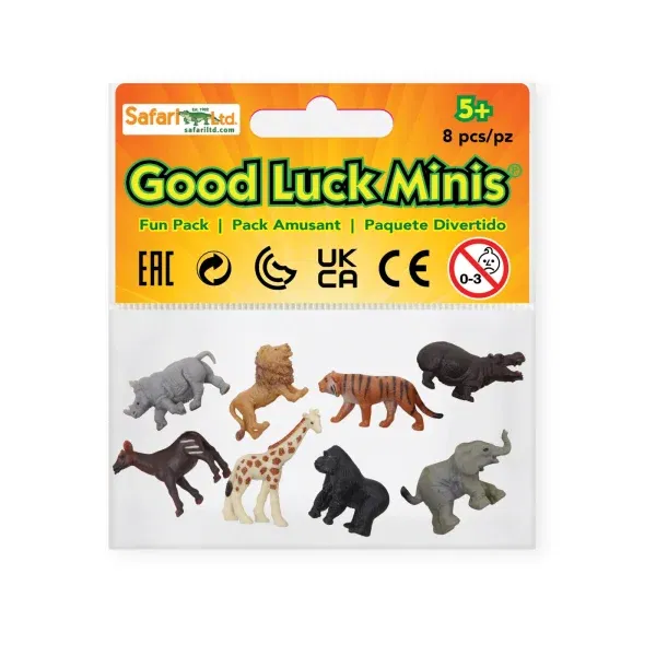 Set 8 miniature Good Luck Minis® Wild Safari LTD