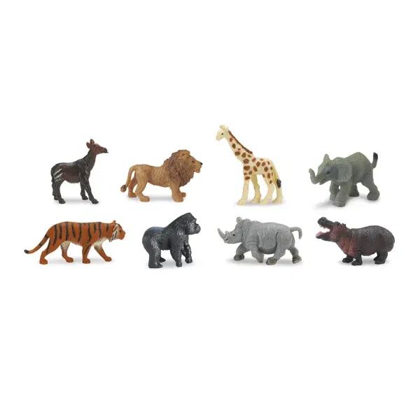 Set 8 miniature Good Luck Minis® Wild Safari LTD