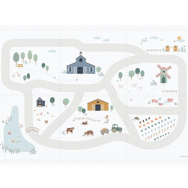 Tappeto componibile 2in1 Playmat Farm 180x120 cm Play&go