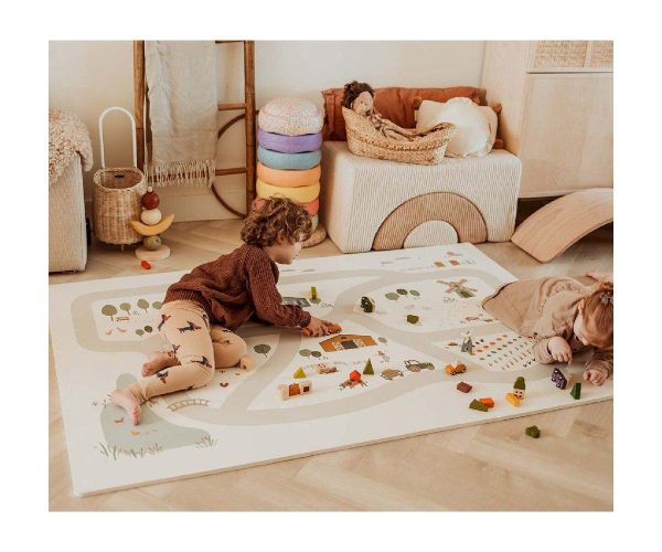 Tappeto componibile 2in1 Playmat Farm 180x120 cm Play&go