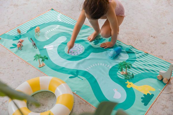 Telo mare gioco Safari 140x70 cm Quut