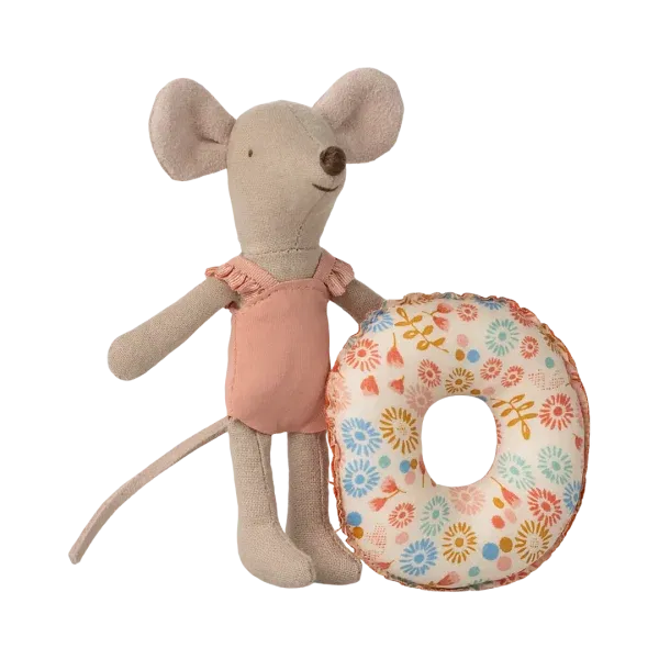 Topino little sister con ciambella fiori collezione mare Maileg
