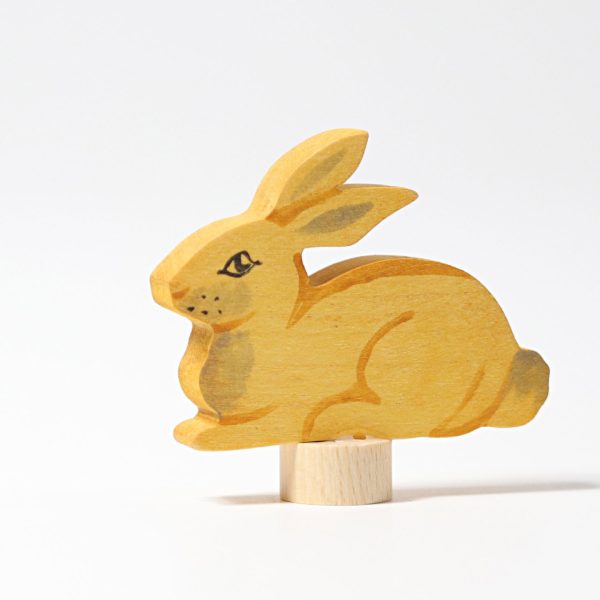 Figura decorativa legno coniglio accucciato Grimm's