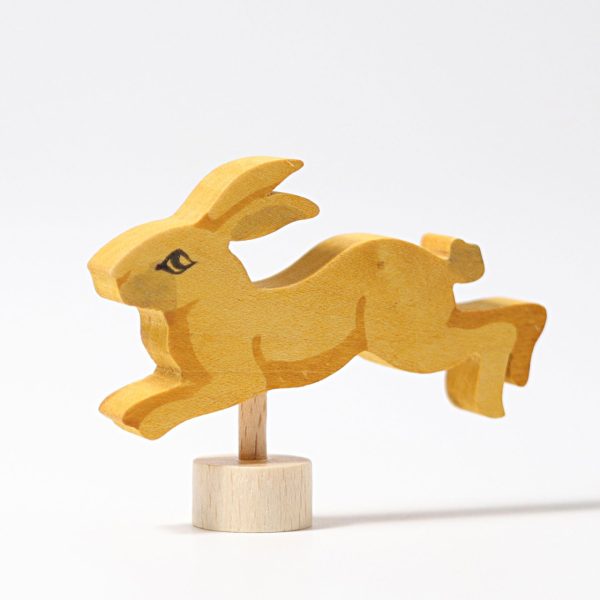 Figura decorativa legno coniglio che salta Grimm's