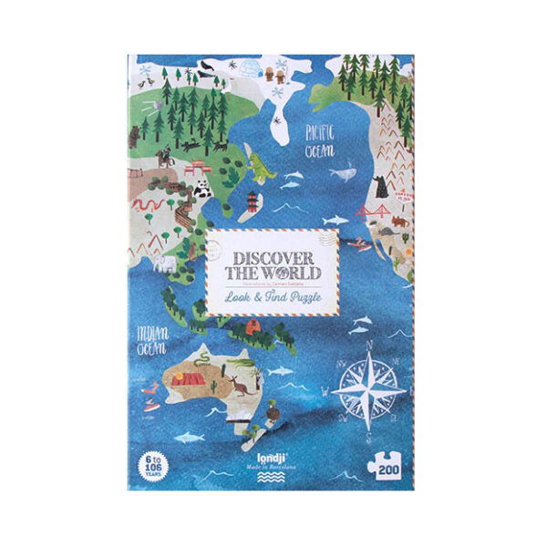 Gioco puzzle 200 pezzi DISCOVER THE WORLD Londji