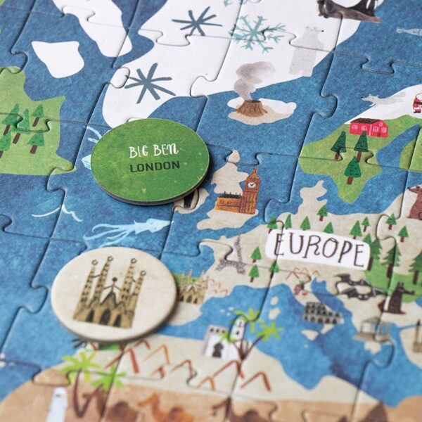 Gioco puzzle 200 pezzi DISCOVER THE WORLD Londji