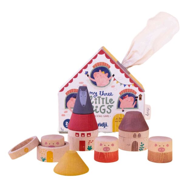 Set gioco Wooden Toy MY 3 LITTLE PIGS Londji