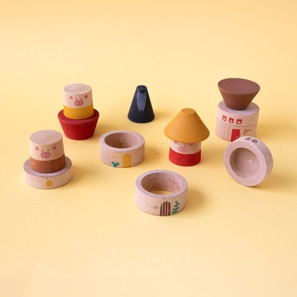 Set gioco Wooden Toy MY 3 LITTLE PIGS Londji