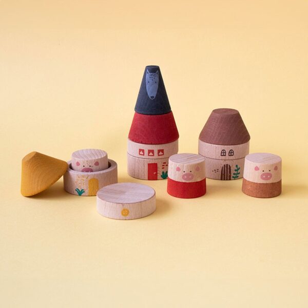 Set gioco Wooden Toy MY 3 LITTLE PIGS Londji