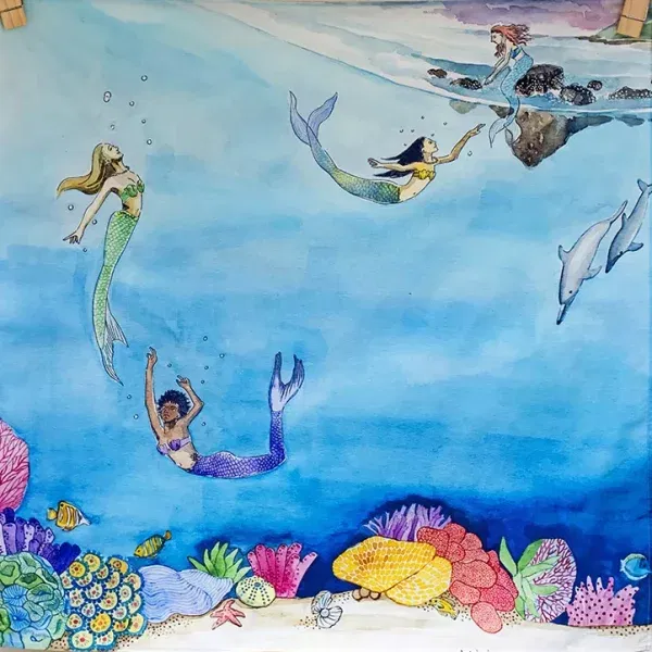 Telo gioco MERMAID 100x100 cm Wonderie
