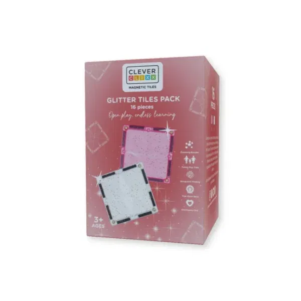 Cleverclixx costruzioni magnetiche Glitter Tiles 16 pezzi