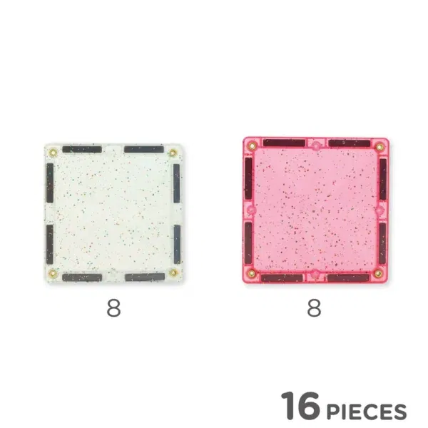 Cleverclixx costruzioni magnetiche Glitter Tiles 16 pezzi