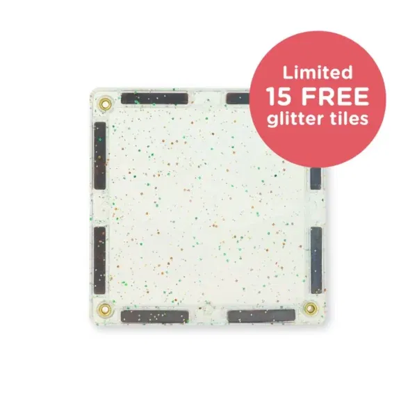 Cleverclixx costruzioni magnetiche Inventive Pack 110 pezzi + 15 tessere glitterate OMAGGIO