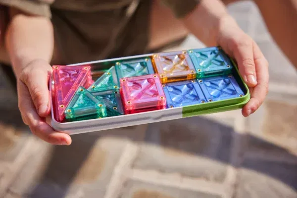 Cleverclixx costruzioni magnetiche Mini Tiles Pack Pastel 28 pezzi
